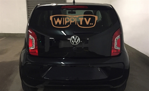 Autoaufkleber • WippiTV, groß bronze
